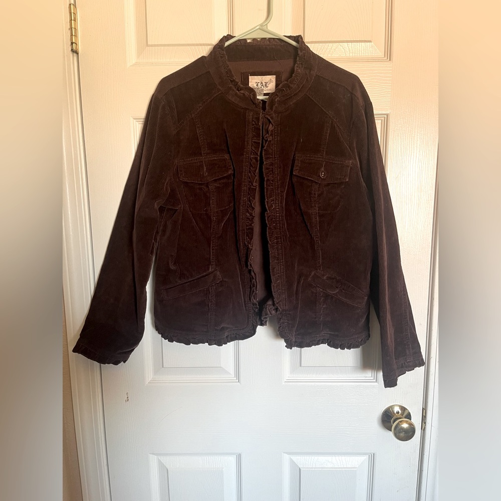 Y2K brown corduroy jacket